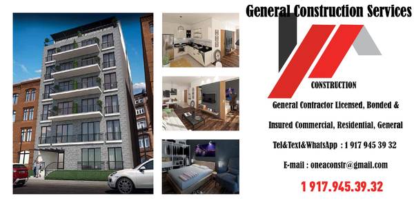Dkfon ClassifiedNew Construction renovation-Electrical-Plumbing-General contracting NYC