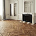 Parquet flooring showcases intricate, DKFON