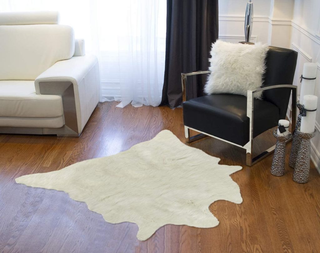 Buy Best White cowhide rugs, DKFON