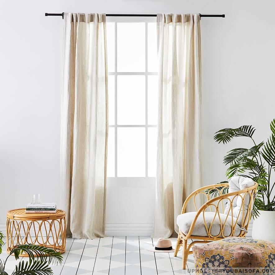 Buy Best Linen Curtains add an element, DKFON